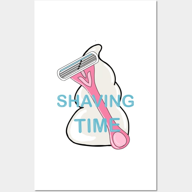 Shaving Time Wall Art by MoreThanADrop